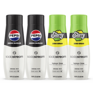 Sodastream Pepsi® & STARRY™ Zero Sugar Variety Drink Mix 4 Pack 440ml