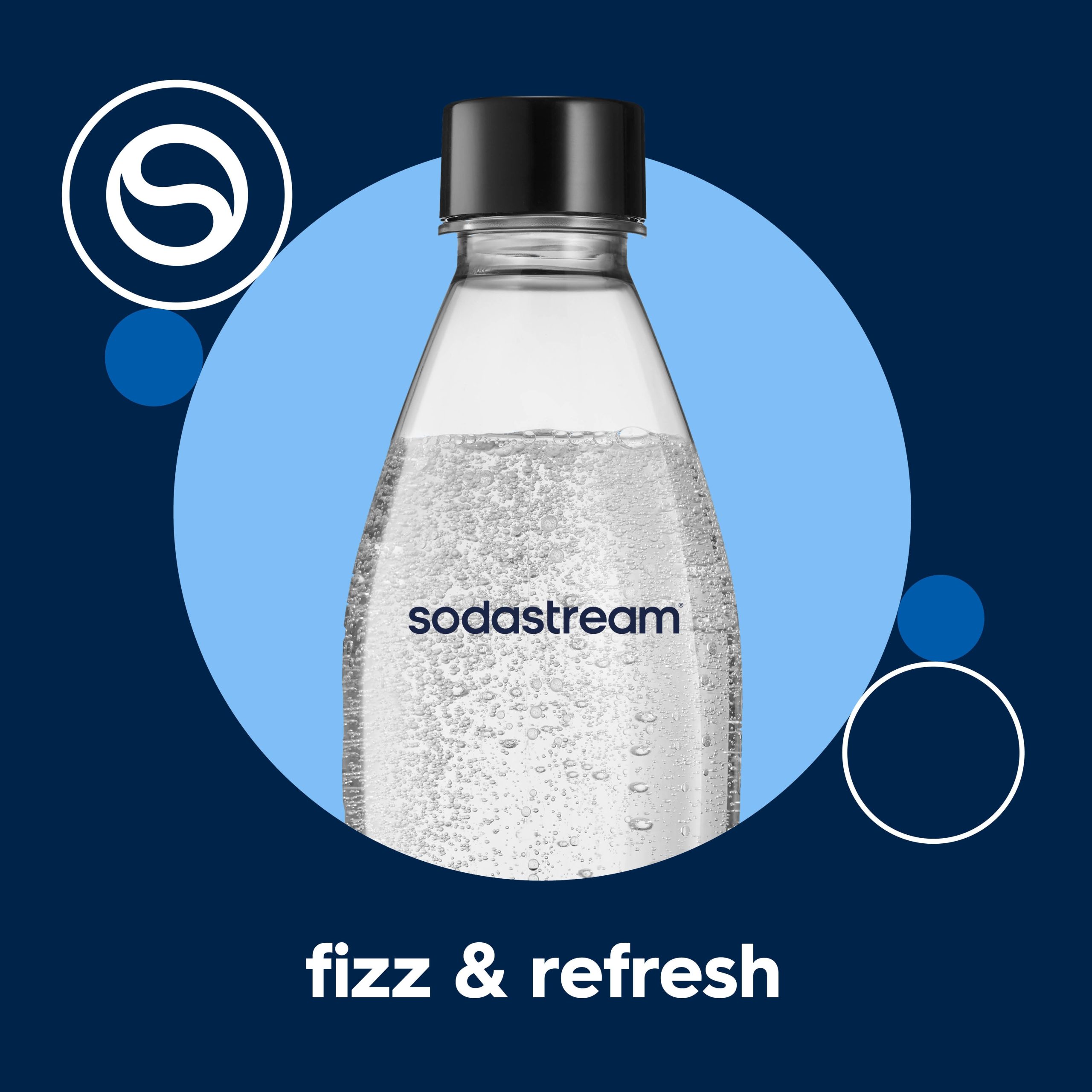 Sodastream Slim Sparkling Water Bottle Twin Pack Black 16.9 oz - Image 6