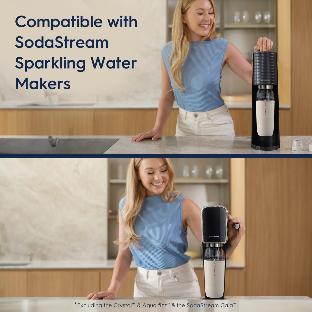 Sodastream Fizz & Go™ Easy Mix Insulated Stainless Steel Bottle Sand 23.7 oz - Image 3